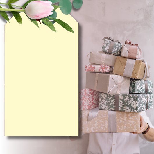 Lemonade Yellow Solid Color | Klassisches Elegant Geschenkanhänger