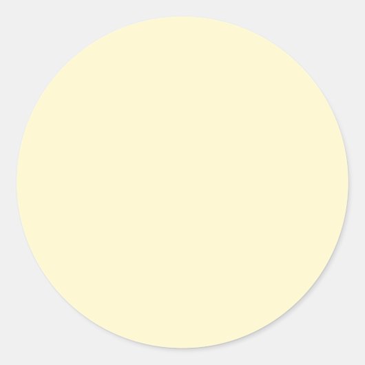 Lemonade Yellow Solid Color | Klassisches Elegant Runder Aufkleber (Vorderseite)