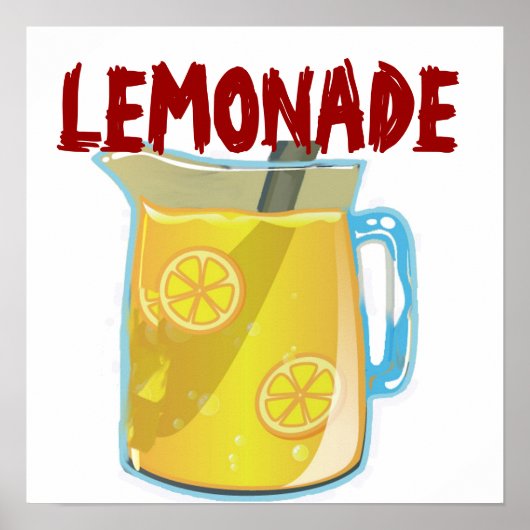 LEMONADE-Zeichen Poster (Vorne)
