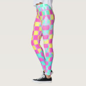 Lemonberry Neo Mint Grungy Schachbrettmuster Leggings (Links)