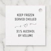 Lemoncello Bottle Wedding Geschenkanhänger (Rückseite)