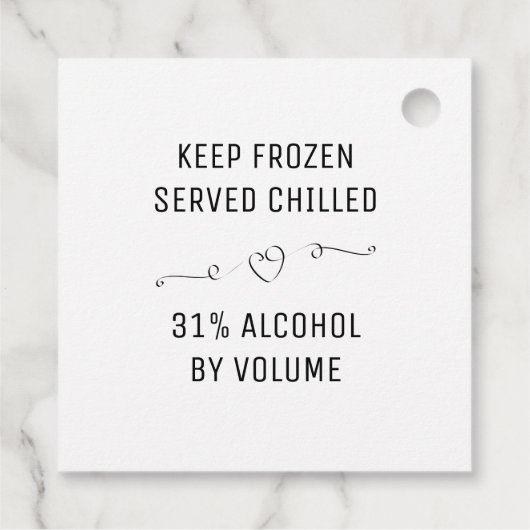 Lemoncello Bottle Wedding Geschenkanhänger (Rückseite)