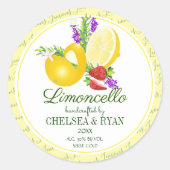 Lemoncello Lemons Runder Aufkleber (Vorderseite)