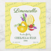 Lemoncello Lemons Weinetikett (Einzelnes Label)