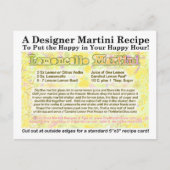 Lemoncello Martini Rezept Postkarte (Vorderseite)