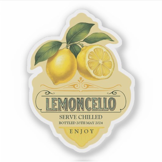 Lemoncello Vinyl Sticker (Vorderseite)