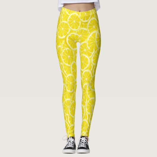 Lemonen in Scheiben gestalten Leggings (Vorderseite)
