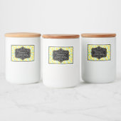 Lemonen und Leaf Muster Custom Lemon Curd Lebensmitteletikett (Flaschen)