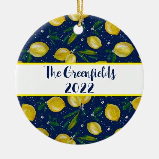 Lemonen von Sorrento Maßgeschneiderte Keramik Orna Keramik Ornament (Vorne)