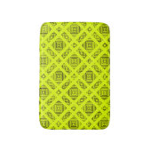 Lemongelbes geometrisches Muster Badematte (Vorderseite Vertikal)
