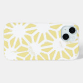 Lemongelbes geometrisches Muster Case-Mate iPhone Hülle (Rückseite (Horizontal))