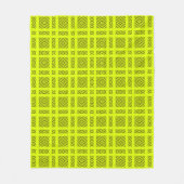 Lemongelbes geometrisches Muster Fleecedecke (Vorderseite)