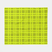 Lemongelbes geometrisches Muster Fleecedecke (Vorderseite (Horizontal))