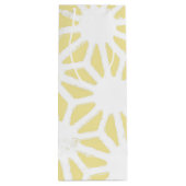 Lemongelbes geometrisches Muster Geschenktüte Für Weinflaschen (Rückseite)
