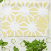 Lemongelbes geometrisches Muster Geschirrtuch (Gefaltet)