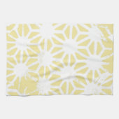 Lemongelbes geometrisches Muster Geschirrtuch (Horizontal)