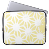 Lemongelbes geometrisches Muster Laptopschutzhülle (Vorderseite)