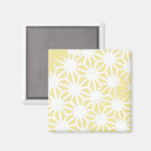 Lemongelbes geometrisches Muster Magnet (Vorderseite/Rückseite)