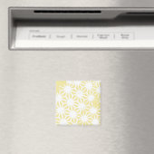 Lemongelbes geometrisches Muster Magnet (In Situ (Geschirrspüler))