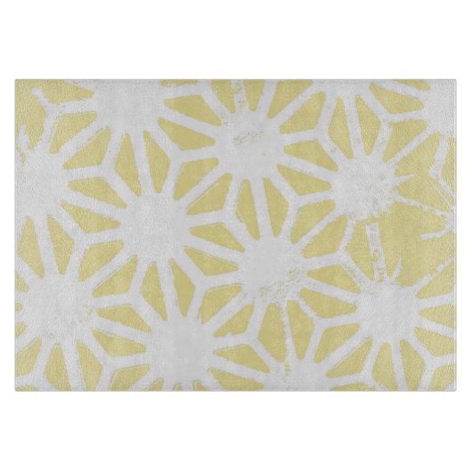 Lemongelbes geometrisches Muster Schneidebrett (Vorderseite)