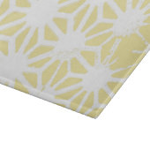 Lemongelbes geometrisches Muster Schneidebrett (Ecke)