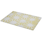 Lemongelbes geometrisches Muster Schneidebrett (Ecke)