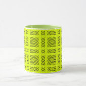 Lemongelbes geometrisches Muster Tasse (Zentrum)