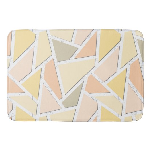 Lemongelbes Mosaikmuster Badematte (Vorderseite)