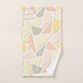 Lemongelbes Mosaikmuster Badhandtuch Set (Handtuch)