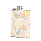 Lemongelbes Mosaikmuster Flachmann (Links)