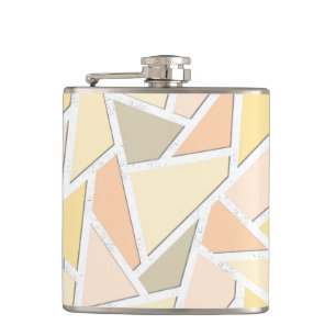 Lemongelbes Mosaikmuster Flachmann