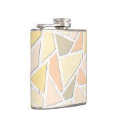 Lemongelbes Mosaikmuster Flachmann (Rechts)
