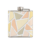 Lemongelbes Mosaikmuster Flachmann (Rückseite)