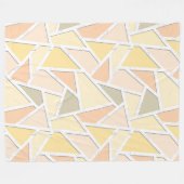 Lemongelbes Mosaikmuster Fleecedecke (Vorderseite (Horizontal))