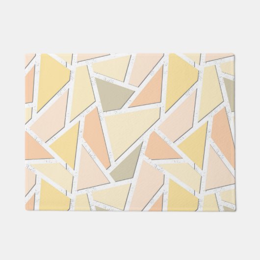 Lemongelbes Mosaikmuster Fußmatte (Vorderseite)