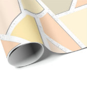 Lemongelbes Mosaikmuster Geschenkpapier (Rolleneckpunkt)
