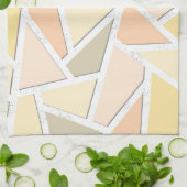 Lemongelbes Mosaikmuster Geschirrtuch (Gefaltet)