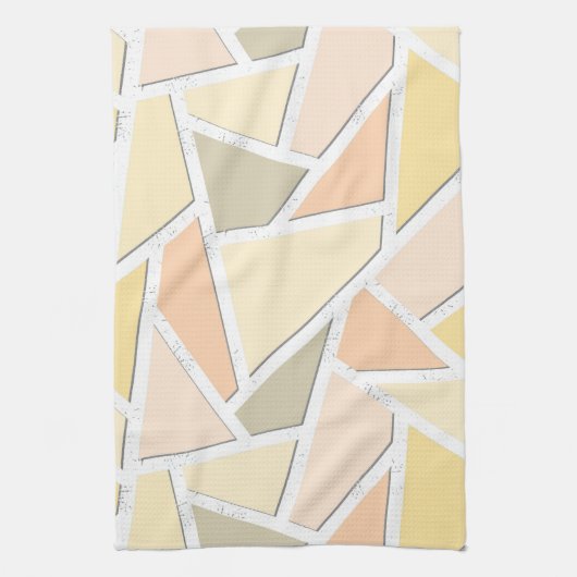 Lemongelbes Mosaikmuster Geschirrtuch (Vertikal)