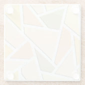 Lemongelbes Mosaikmuster Glasuntersetzer (Rückseite)