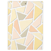 Lemongelbes Mosaikmuster Klemmbrett (Rückseite)