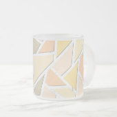 Lemongelbes Mosaikmuster Mattglastasse (VorderseiteRechts)