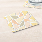 Lemongelbes Mosaikmuster Rechteckiger Pappuntersetzer (angewinkelt)