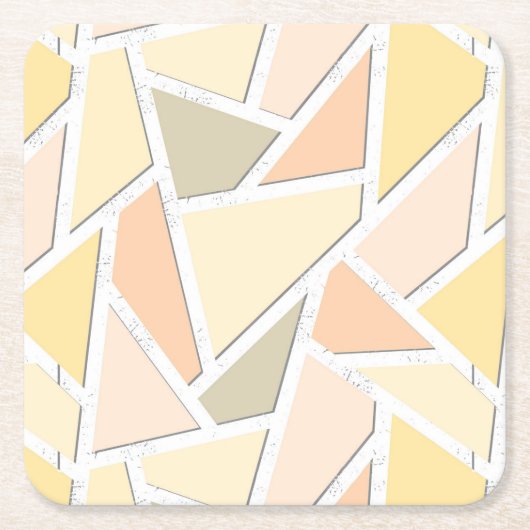 Lemongelbes Mosaikmuster Rechteckiger Pappuntersetzer (Vorderseite)