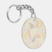 Lemongelbes Mosaikmuster Schlüsselanhänger (Vorderseite links)