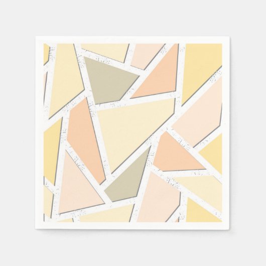 Lemongelbes Mosaikmuster Serviette (Vorderseite)