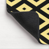 Lemongelbes und schwarzes Diamantmuster Mousepad (Ecke)