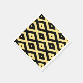 Lemongelbes und schwarzes Diamantmuster Serviette (Ecke)