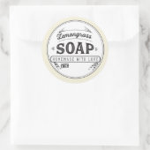 Lemongras-Seifen-Aufkleber-Aufkleber Runder Aufkleber (Tasche)