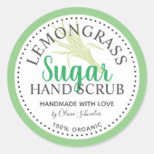 Lemongrass Zucker Scrub Custom Runder Aufkleber (Vorderseite)