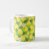 Lemonitrus nahtloser Hintergrund Kaffeetasse (Vorderseite Links)